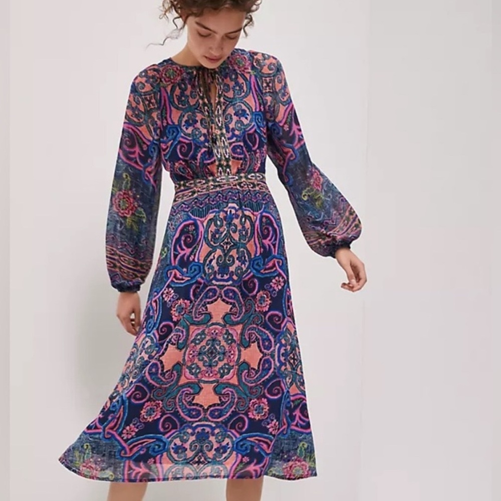 Anthropologie Sydney Midi Dress Size 8